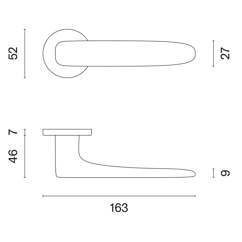 Enger Klamka Aprile ROSA Rozeta R Slim  7 mm SC - chrom satynowy